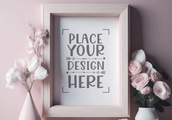 Download Pink Frame Mockup, Boho Mockup - Premium Resources